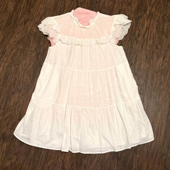 English Factory White Eyelet Dress Size M worn 3x - Picture 7 of 8